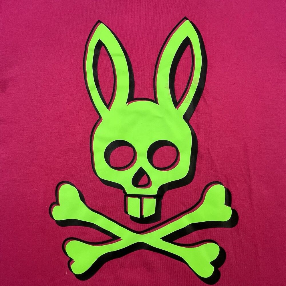 Psycho Bunny T-Shirt Women’s Size 3 Small Magenta Pink Graphic Tee Cotton Skull - Picture 2 of 9